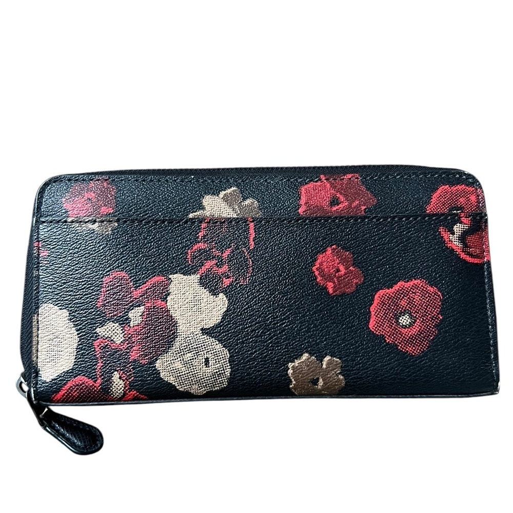 Coach Floral Print Zipper Wallet. Excellent condition! - Picture 2 of 9